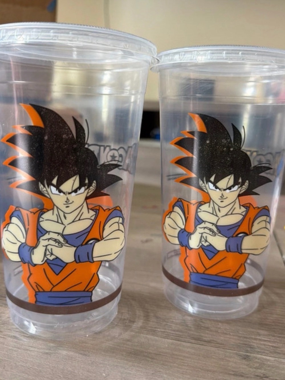 Dragon Ball Z Themed Orange and Blue Plastic Party Cups each one $10